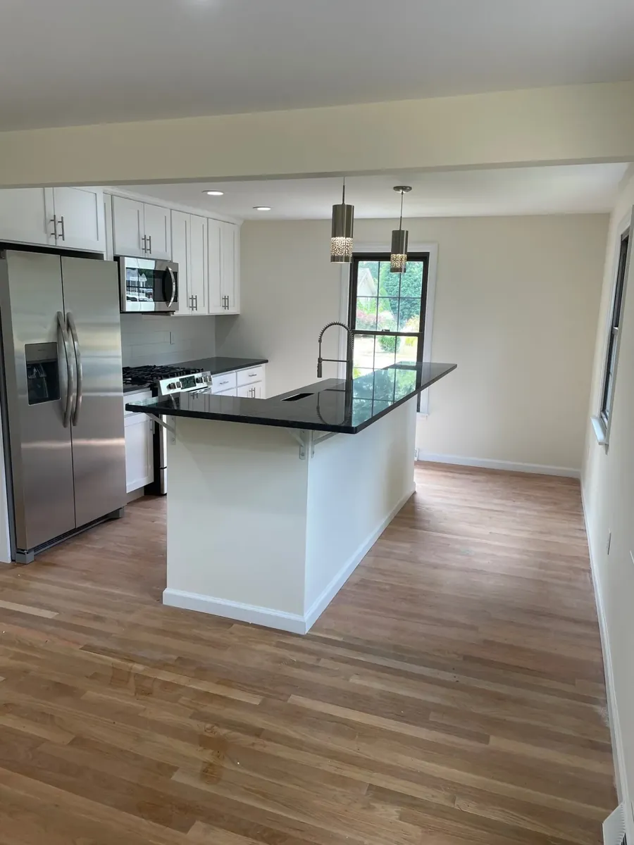 Finished kitchen renovation by Westfield Builders in Western Massachusetts